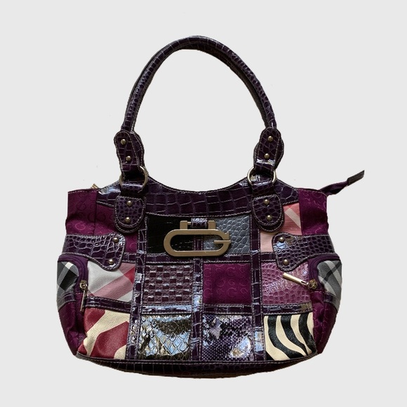 d fusion Bags Y2k Purple Patchwork Big Tote Purse Poshmark